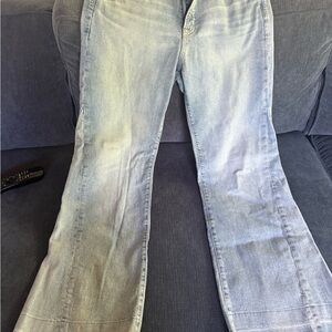 Gap high rise, flare, stretch